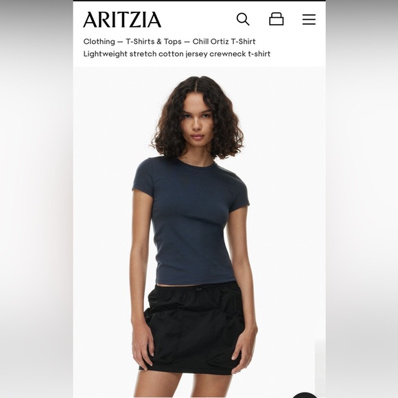 TNA lightweight stretch cotton jersey crewneck t-shirt, M - Picture 5 of 7